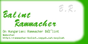 balint rammacher business card